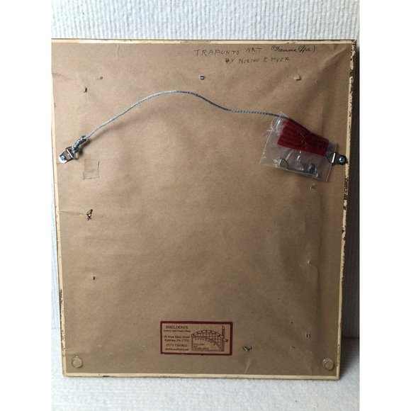 Framed 12x14 Trapunto Art, Cranston VIP Bird Block, Black-capped Chickadee - Picture 4 of 5